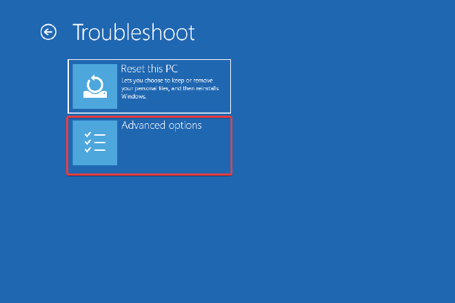 screenshot: in Windows TroubleShooting Menu